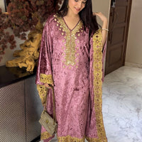 Esha Datta Velvet Kaftan Set