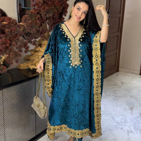 Esha Datta Velvet Kaftan Set