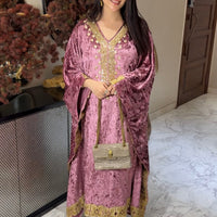 Esha Datta Velvet Kaftan Set