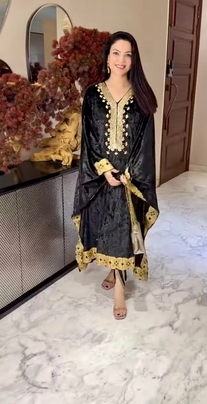 Esha Datta Velvet Kaftan Set