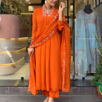 Orange kurti set