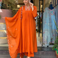 Orange kurti set