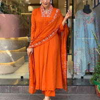 Orange kurti set