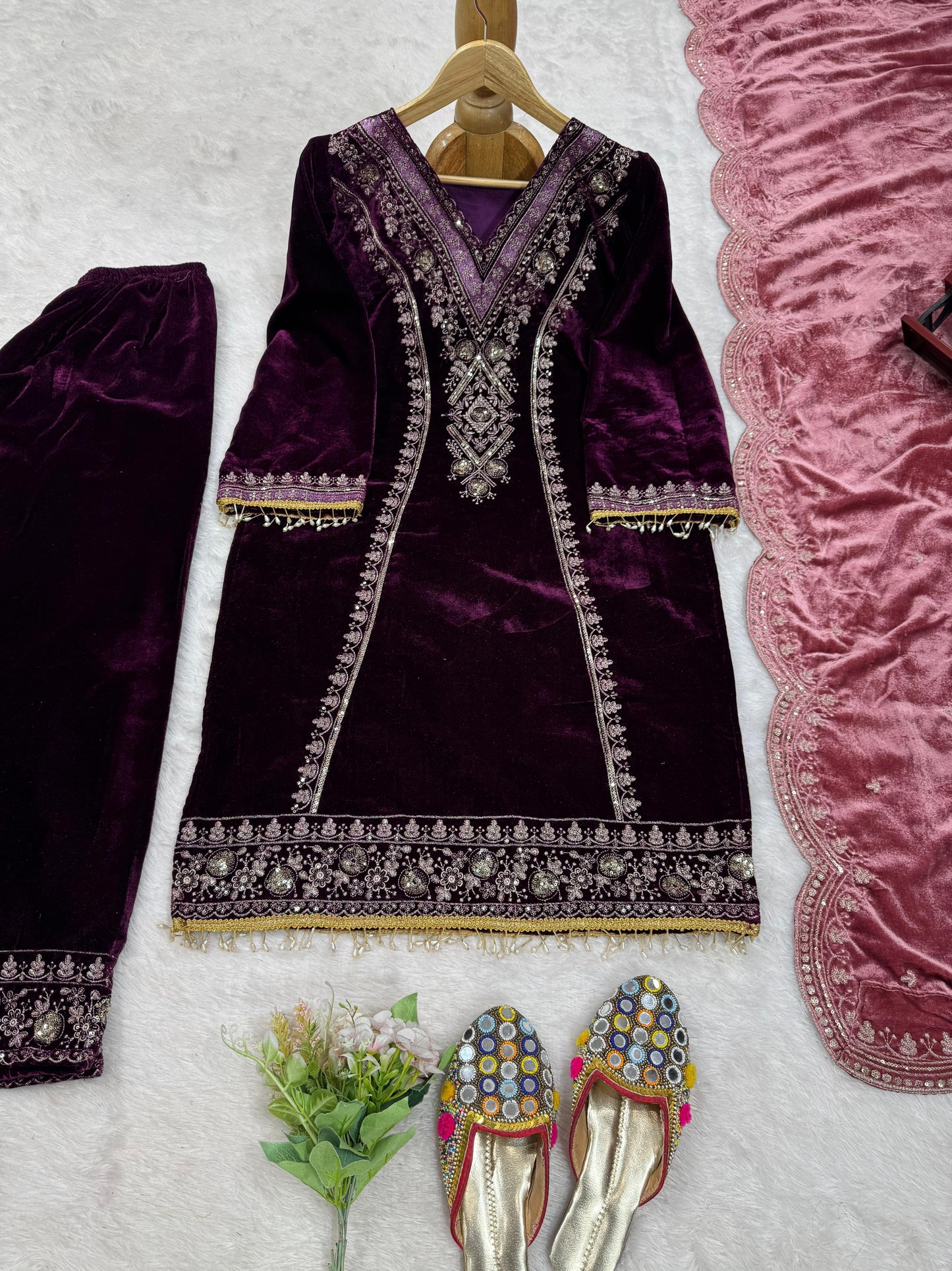 Designer Velvet suit set