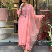 Chanderi Silk kurti Set