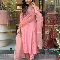 Chanderi Silk kurti Set