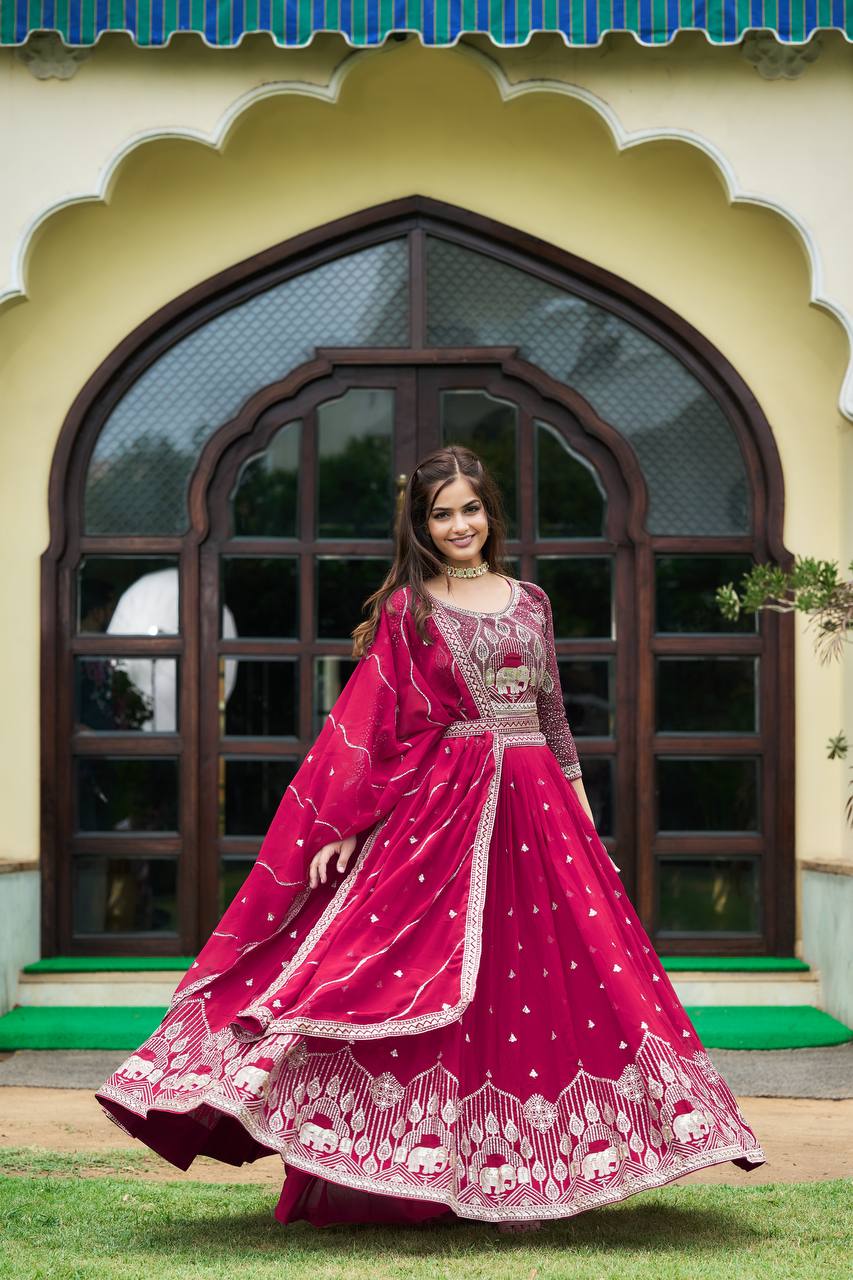 LONG GOWN DUPPATA